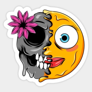 Flower Girl Zombie Emoji Sticker